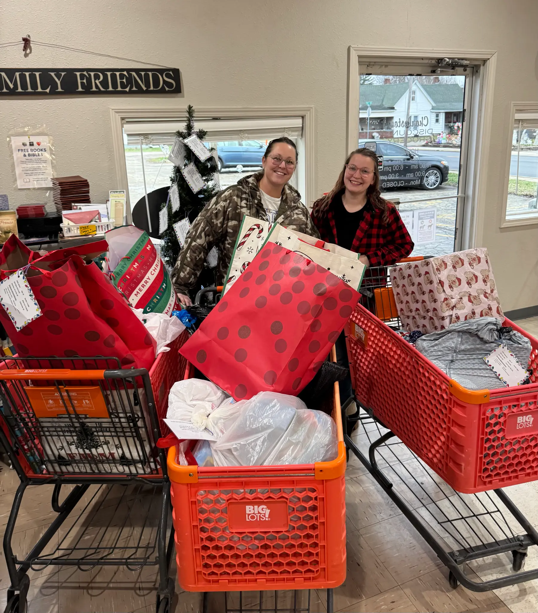 Volunteers picking up Angel Tree donations